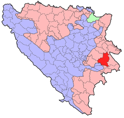 Location of Rogatica within Republika Srpska