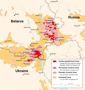 Contamination of the Chernobyl area