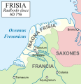 Image 21Map showing roughly the distribution of Franks and Frisians c. 716 (from History of the Netherlands)