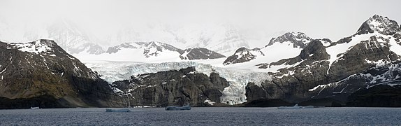 Panoramica de la bahía Gold Harbour