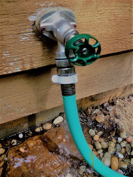 File:Leaking garden hose bib.jpg