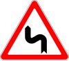 Double curve, first to the left