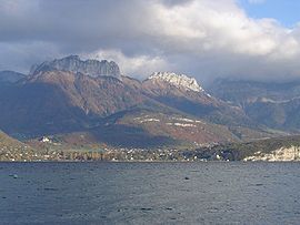 Menthon-Saint-Bernard seen from the lac d'Annecy