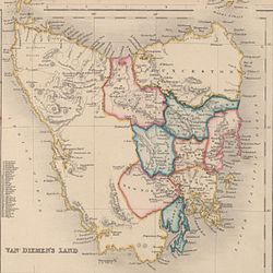 Map of the colony in 1852