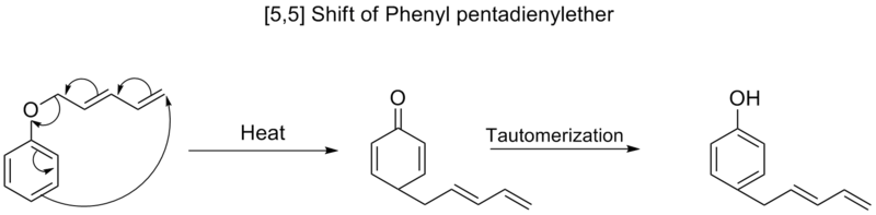 [5,5] shift of phenyl pentadienyl ether