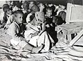 Makeshift school for Palestinian refugees