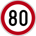 В26 Speed limit (80 km/h)