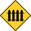 Railroad crossing with gates