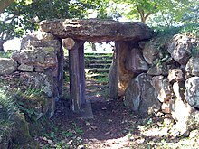 Remains of Komaru Castle's main gate.