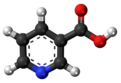 Ball and stick model of niacin