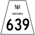 Highway 639 marker