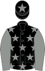 Black, grey stars and sleeves, star on cap