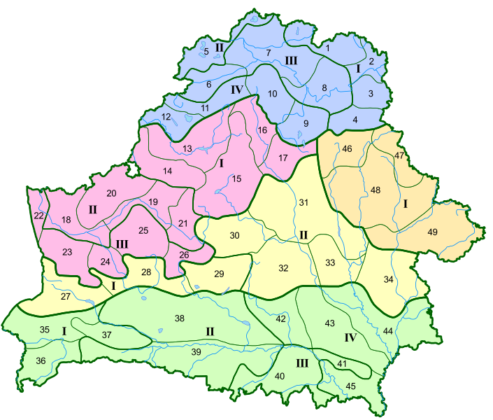 Файл:Physiographic regions of Belarus.svg