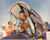 Robert M. White, military aircraft test pilot and a major general in the United States Air Force.[42][4] White broke a number of records with the North American X-15 experimental aircraft during the 1960s, and supervised the design and development of several modern military aircraft.