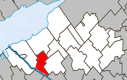 Location within Nicolet-Yamaska RCM