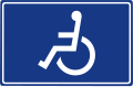 If put with road sign "parking zone" it means parking for wheelchair