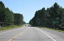 Summit Lake sign on US 45