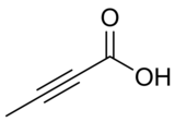 Skeletal formula of 2-butynoic acid