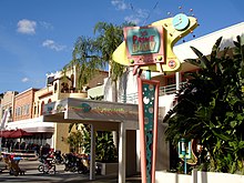 The exterior of the 50's Prime Time Café