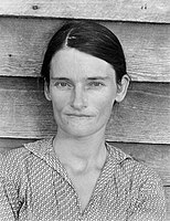 Walker Evans, Allie Mae Burroughs, 1935–1936, a symbol of the Great Depression