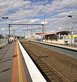 Eastbound view from the former ground level Platform 2 in April 2015