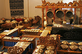 An Indonesian gamelan ensemble