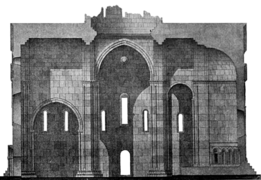 Cross section of the church per Toros Toramanian[48]