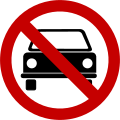 No motor vehicles, expect motorcycles