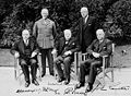 Curtin, sitting right, at the 1944 Commonwealth Prime Ministers' Conference