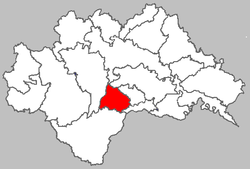 Map of Donji Kukuruzari municipality within Sisak-Moslavina County