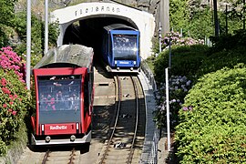 Fifth generation cars at the passing loop in 2023