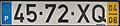 Vehicle registration plate of Portugal