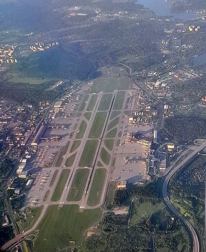 從空中俯瞰機場