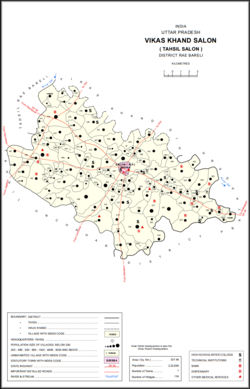 Map showing Suchi (#434) in Salon CD block