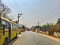 Amaravati road in the suburb of Penumaka