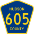 County Route 605 marker