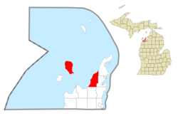 Location within Leelanau County