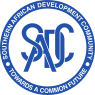 Logo of List Communauté de développement d'Afrique australe (French) Comunidade para o Desenvolvimento da África Austral (Portuguese) Suider-Afrikaanse Ontwikkelingsgemeenskap (Afrikaans) Jumuiya ya Maendeleo ya Nchi za Kusini mwa Afrika (Swahili)