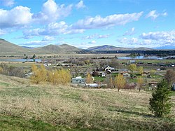 View of Sčilíp from nearby hillside