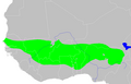 West Sudanian Savanna (green) in West Africa.