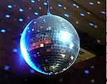 The disco scene was very popular in the 1970s. Here is a disco ball.