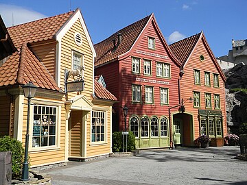 The Norway pavilion has a village.