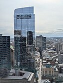 Millenium Tower looking south on Washington Street in September 2024.