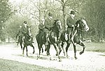 Horse riders on the Bridle Path in Prospect Park, 1912, Charles D. Lay