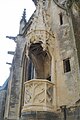 External gothic pulpit in Saint-Lô, France