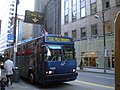 West Busway Route 100 waiting in Downtown Pittsburgh.