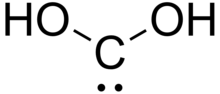 Structural formula of dihydroxymethylidene