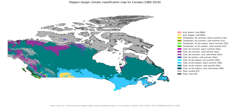 File:Koppen-Geiger Map CAN present.svg