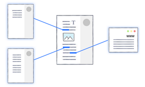 Abstract graphic depicting wikilinks