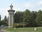 A remaining part of the main entrance to Whitemarsh Hall.